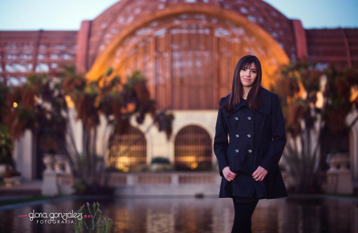 Alejandra en Balboa Park.